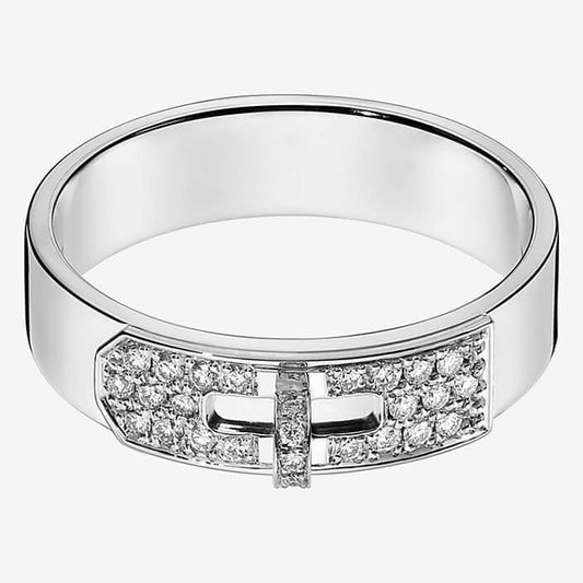 AiHshi-H109586B 5.2mm half diamond twisted light gold arm ring 12#
