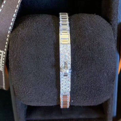 AMS-H145440 5.2mm Diamond Twist Ladder Square Arm Bracelet 21#