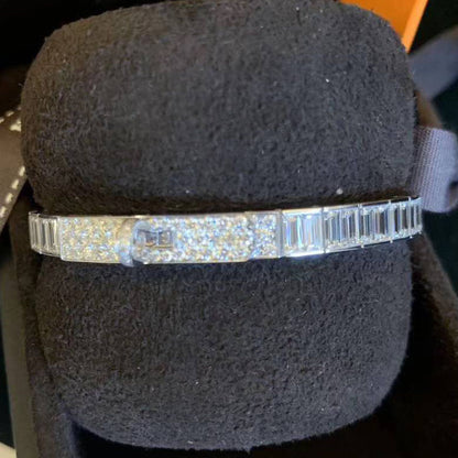 AMS-H145440 5.2mm Diamond Twist Ladder Square Arm Bracelet 21#