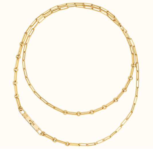 AiH Shi-twisted circle large necklace (chain length 914mm)