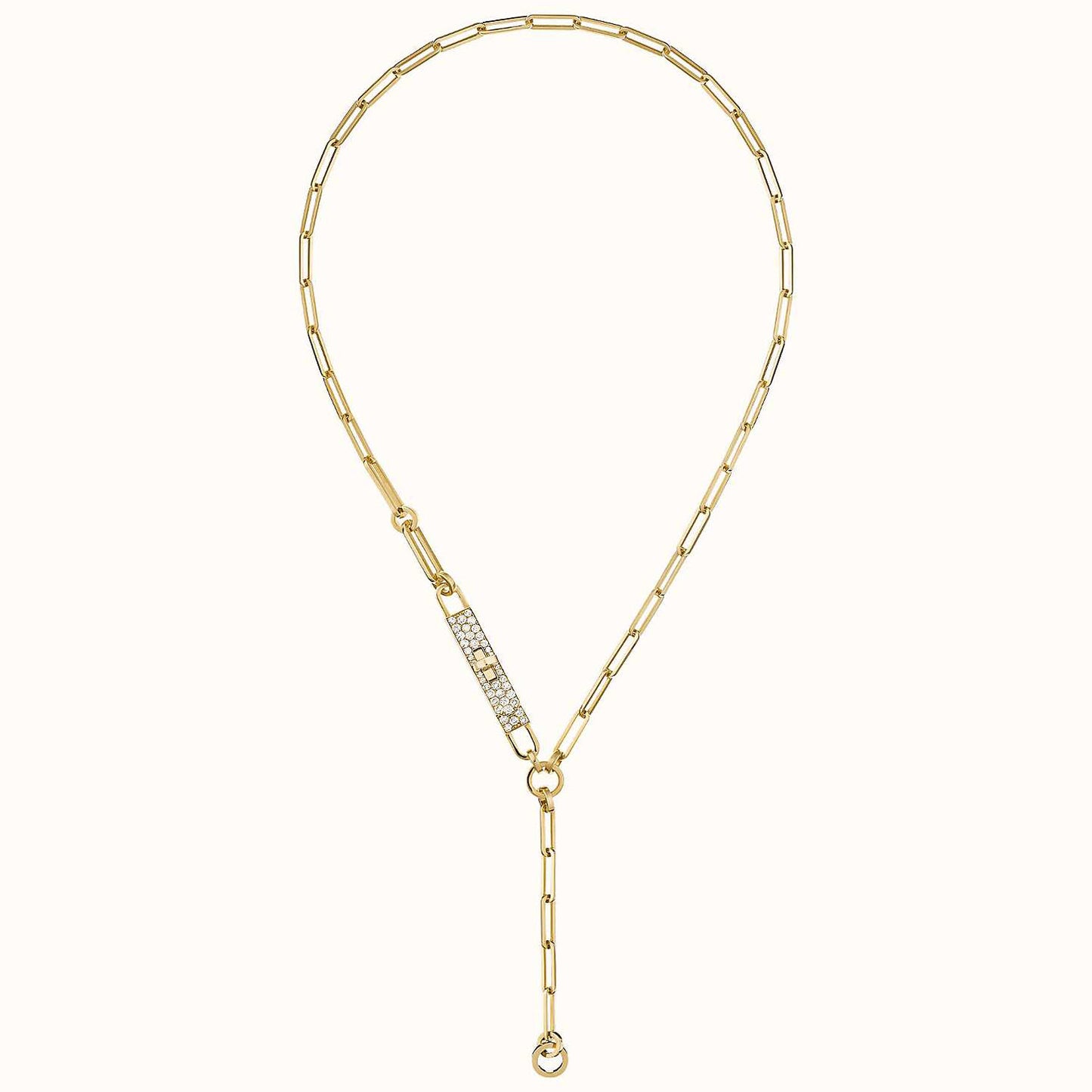 AiHshi-H218275B guest version twisted hoop diamond necklace