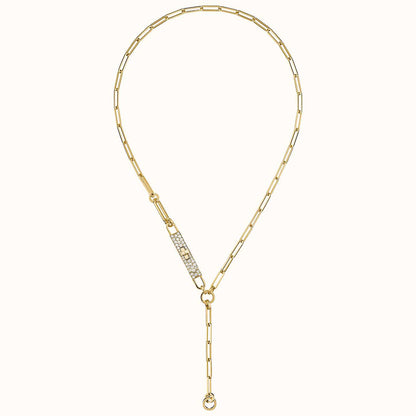 AiHshi-H218275B guest version twisted hoop diamond necklace