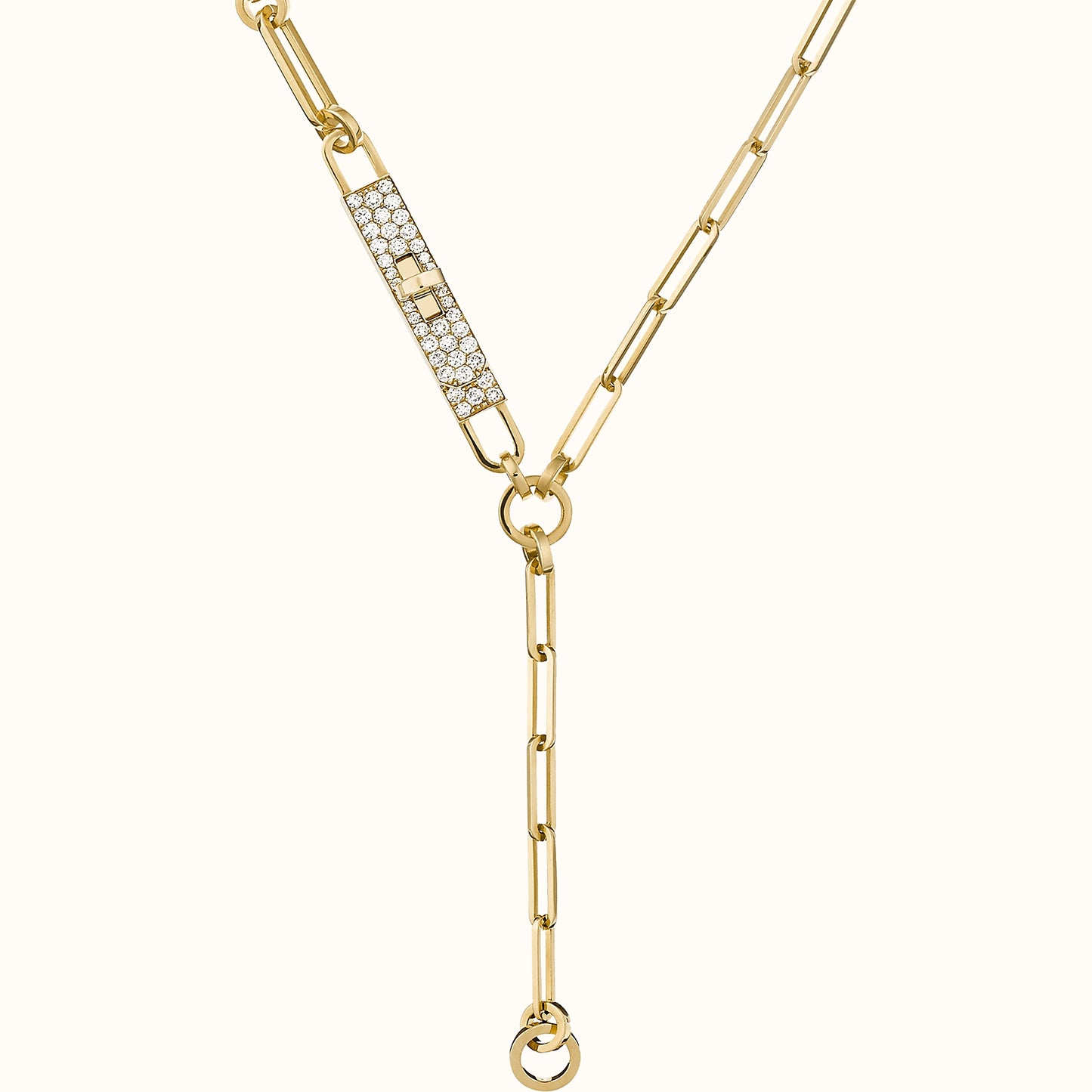 AiHshi-H218275B guest version twisted hoop diamond necklace