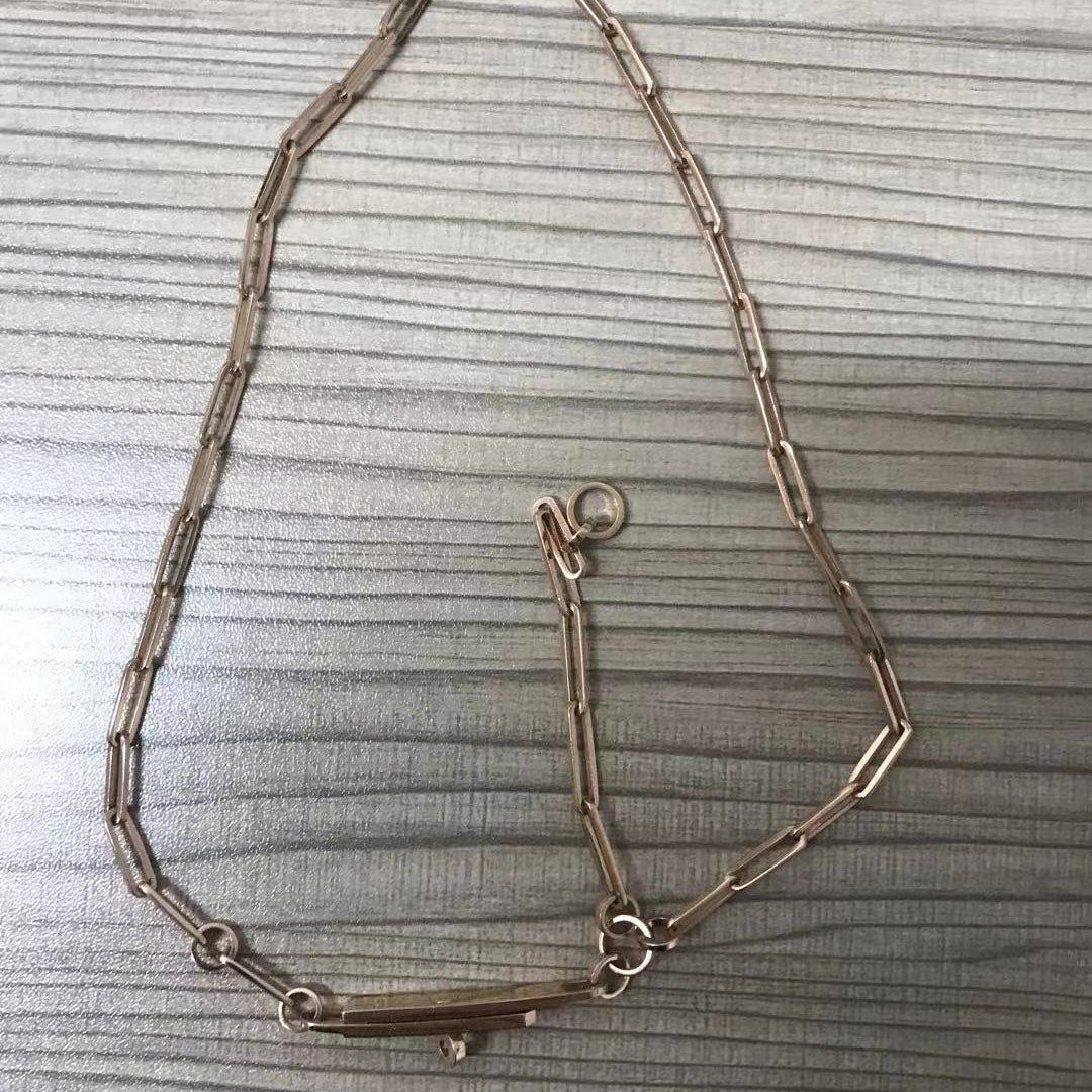 AiHshi-H218275B guest version twisted hoop diamond necklace