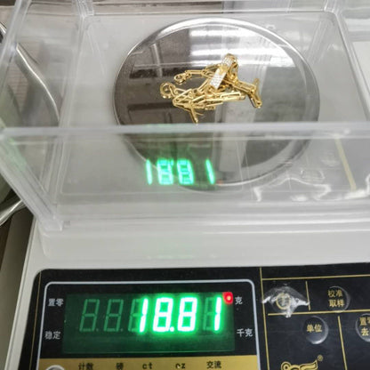 爱H仕-H218275B客版满钻扭圈光金链手链项链两戴