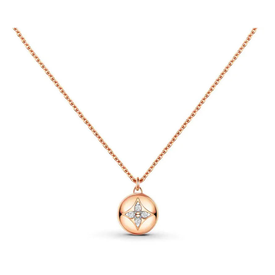 LV-Q93748 guest version all gold round plum blossom dart pendant