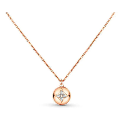 LV-Q93748 guest version all gold round plum blossom dart pendant