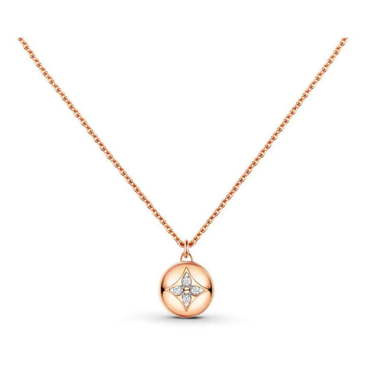 LV-Q93748 guest version all gold round plum blossom dart pendant