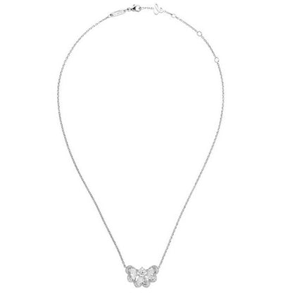 XB-818351-1001 Water Wave Lace Tie Chain Pendant Necklace