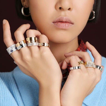 LBT-CK5531789满钻爱情戒、满钻梅花