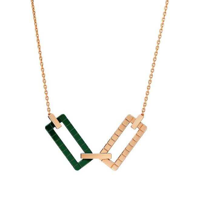 XB-819895-9005 plaid chain pendant necklace