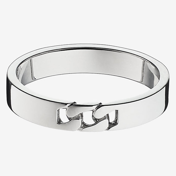 AiHshi-H116606B 4mm light gold chain headline ring 22.5#