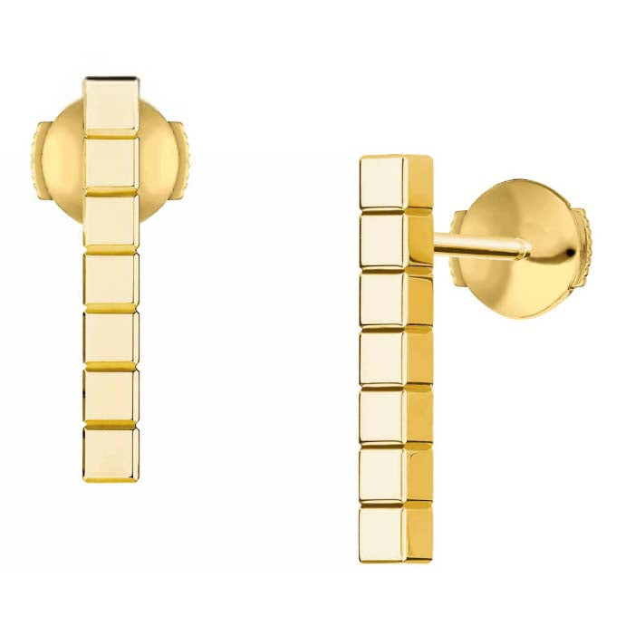 XB-837702-5001 plaid, light gold earrings