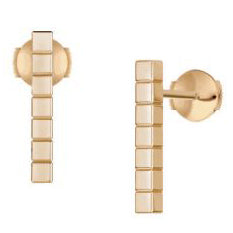 XB-837702-5001 plaid, light gold earrings