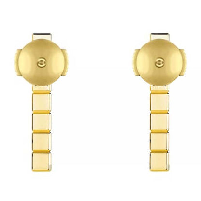 XB-837702-5001 plaid, light gold earrings