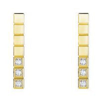 XB-837702-0002 Six Diamond Plaid Half Diamond Earrings