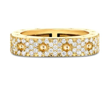 LBT-888703AY65X0方形戒指密镶满钻凹珠