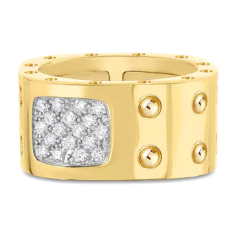 LBT-888530AJ65X0宽面带钻方形凹珠戒指