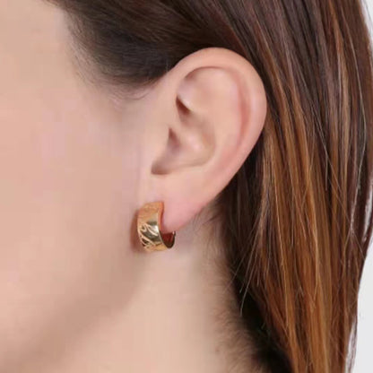 XB-ES134835 light gold thick letter ear clap