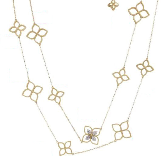 LBT-ADR777CL283扭绳7四叶草花镂空项链