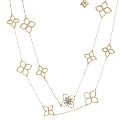 LBT-ADR777CL283扭绳7四叶草花镂空项链