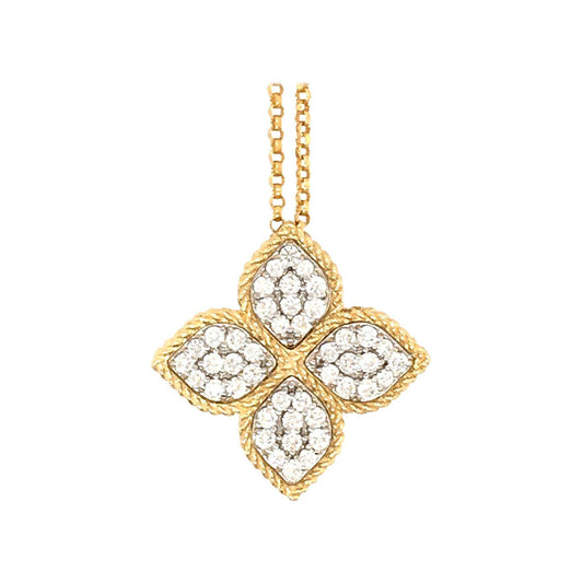 LBT-ADR777CL0652 20MM扭绳四叶草镶钻吊坠