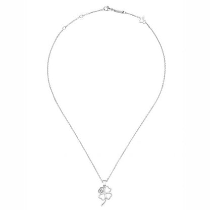 XB-797862-1001 Four-leaf clover single diamond heart-shaped hollow glass pendant