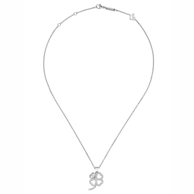 XB-797862-1003 Four-leaf clover half-diamond heart-shaped glass pendant