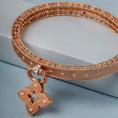 LBT- ADR777BA2803宽版麻花四叶草飞标手镯