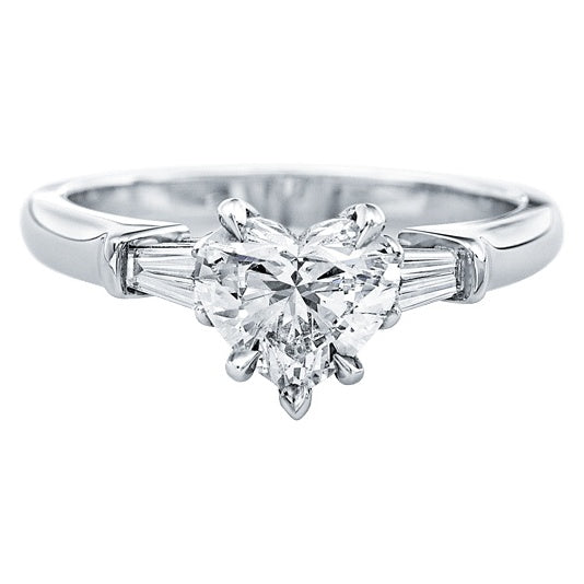 HW-RGDPHS010TB corner claw heart-shaped trapezoid ring (main stone 5.8x6.8x4.1mm)