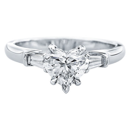 HW-RGDPHS010TB corner claw heart-shaped trapezoid ring (main stone 5.8x6.8x4.1mm)