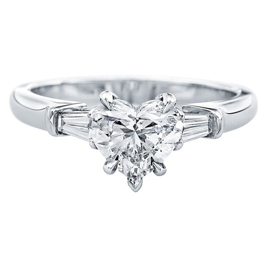 HW-RGDPHS010TB corner claw heart-shaped trapezoid ring (main stone 5.8x6.8x4.1mm)