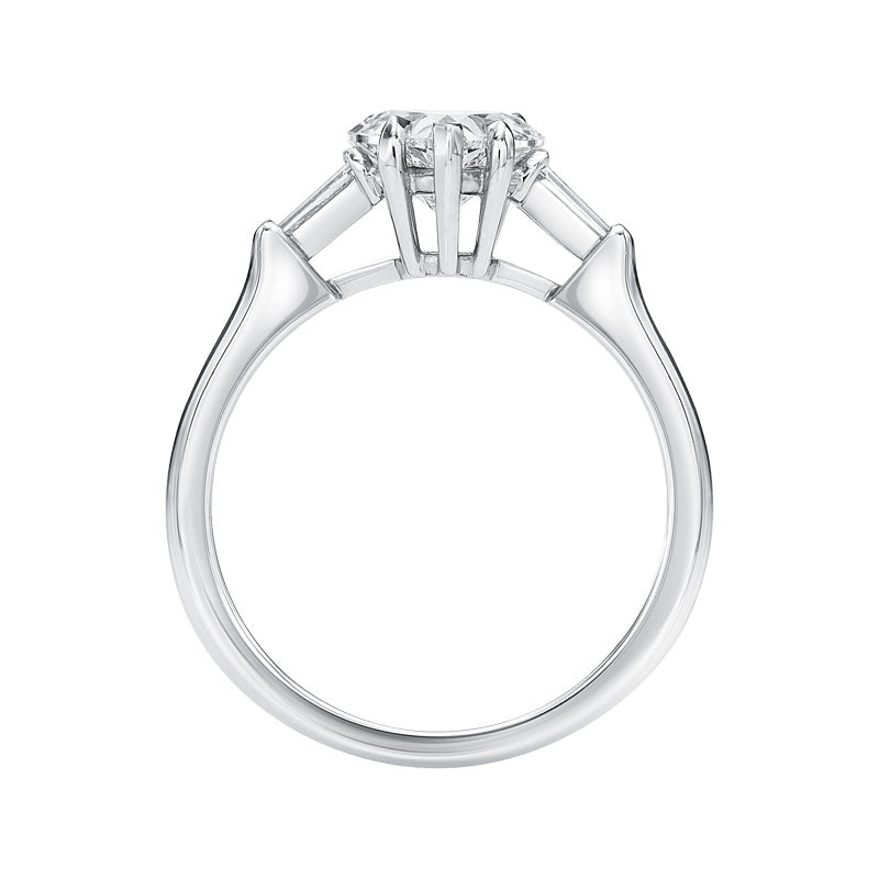 HW-RGDPHS010TB corner claw heart-shaped trapezoid ring (main stone 5.8x6.8x4.1mm)