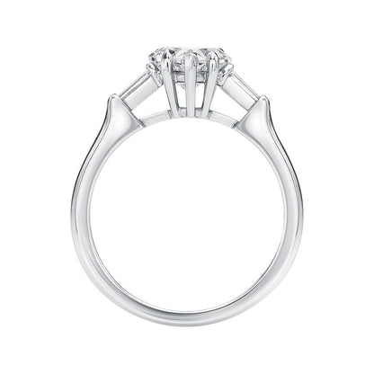 HW-RGDPHS010TB corner claw heart-shaped trapezoid ring (main stone 5.8x6.8x4.1mm)