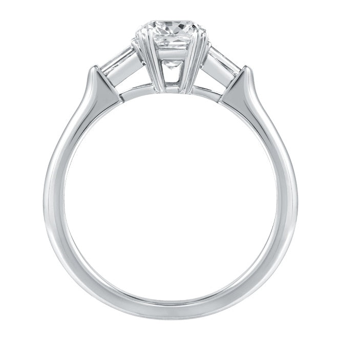 HW-RGDPCU010TB double shoulder trapezoid ring, crossed four claws, bright gold arms