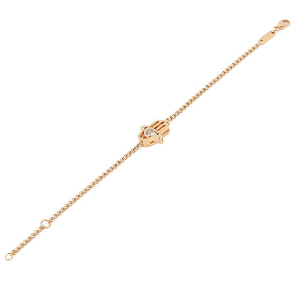 XB-857864-1001 light gold palm single diamond glass bracelet