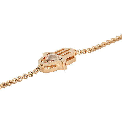 XB-857864-1001 light gold palm single diamond glass bracelet