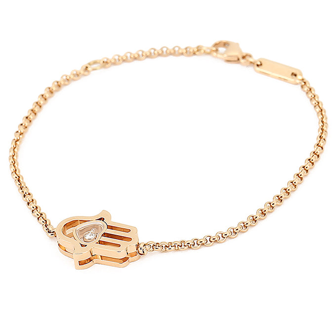 XB-857864-1001 light gold palm single diamond glass bracelet
