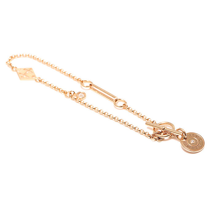 XB-857864-1001 light gold palm single diamond glass bracelet