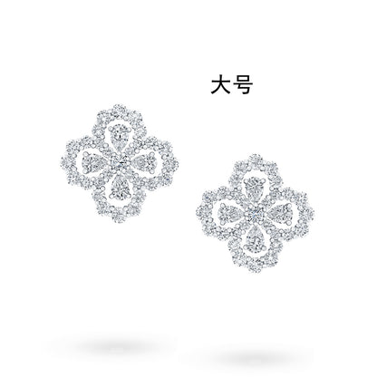 HW-EADPRPMEL5C Large Stone Water Drop Clover Ear Pat