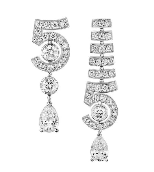 XNE-J64258 number 5 earrings