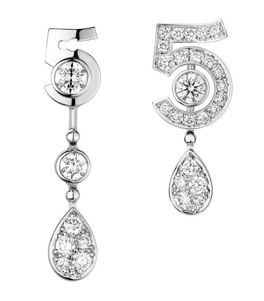 XNE-J11992 Number 5 Earrings