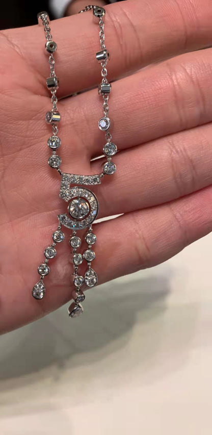 XNE-J11998 number 5-word necklace