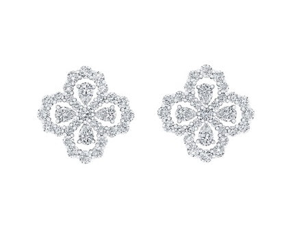 HW-EADPRPMEL4C stone four-leaf clover earrings