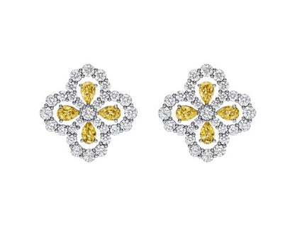HW-EADPRPMEL4C stone four-leaf clover earrings