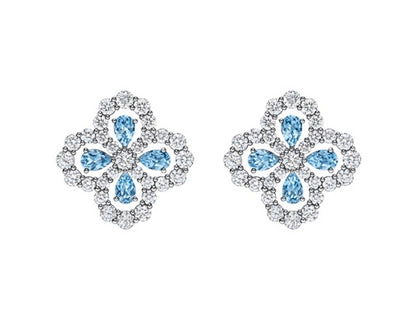 HW-EADPRPMEL4C stone four-leaf clover earrings