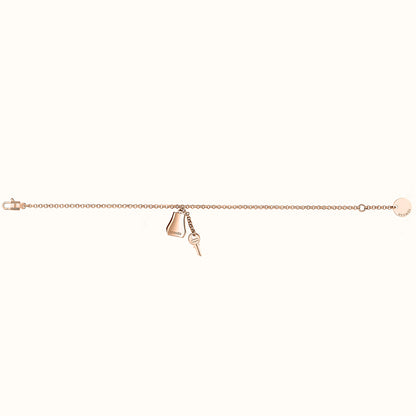 AHS-H220467B light gold key lock bracelet
