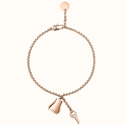AHS-H220467B light gold key lock bracelet