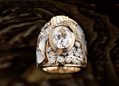 XNE-J16133 bezel set blister ring