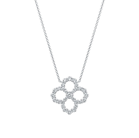 HW-PEDPRDMEL4O surrounding stone hollow four-leaf clover pendant guest version